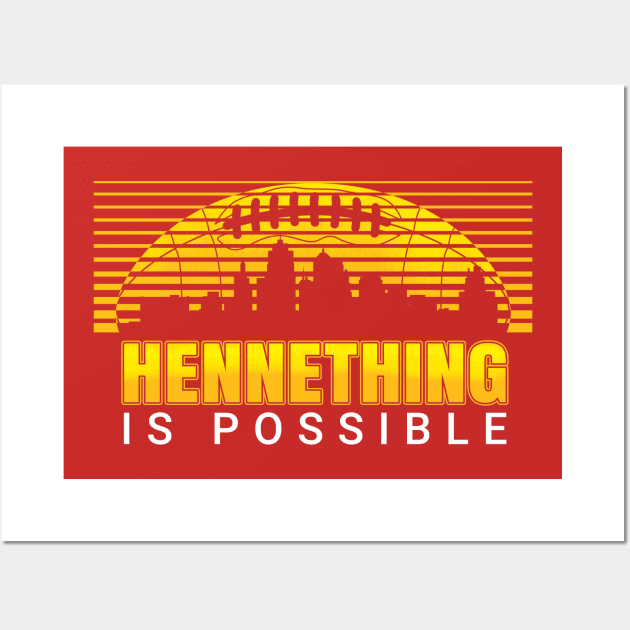 HenneThing Is Possible Kansas City Retro Vintage KC Football Wall Art by JJDezigns